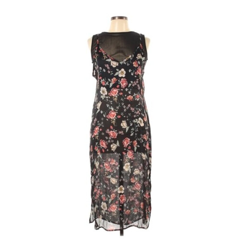 VOV women’s black floral sleeveless dress size M